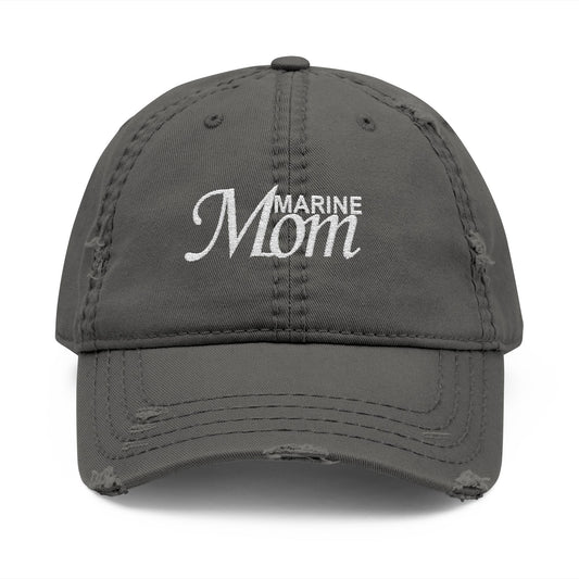 Distressed Marine Mom Hat - Embroidered