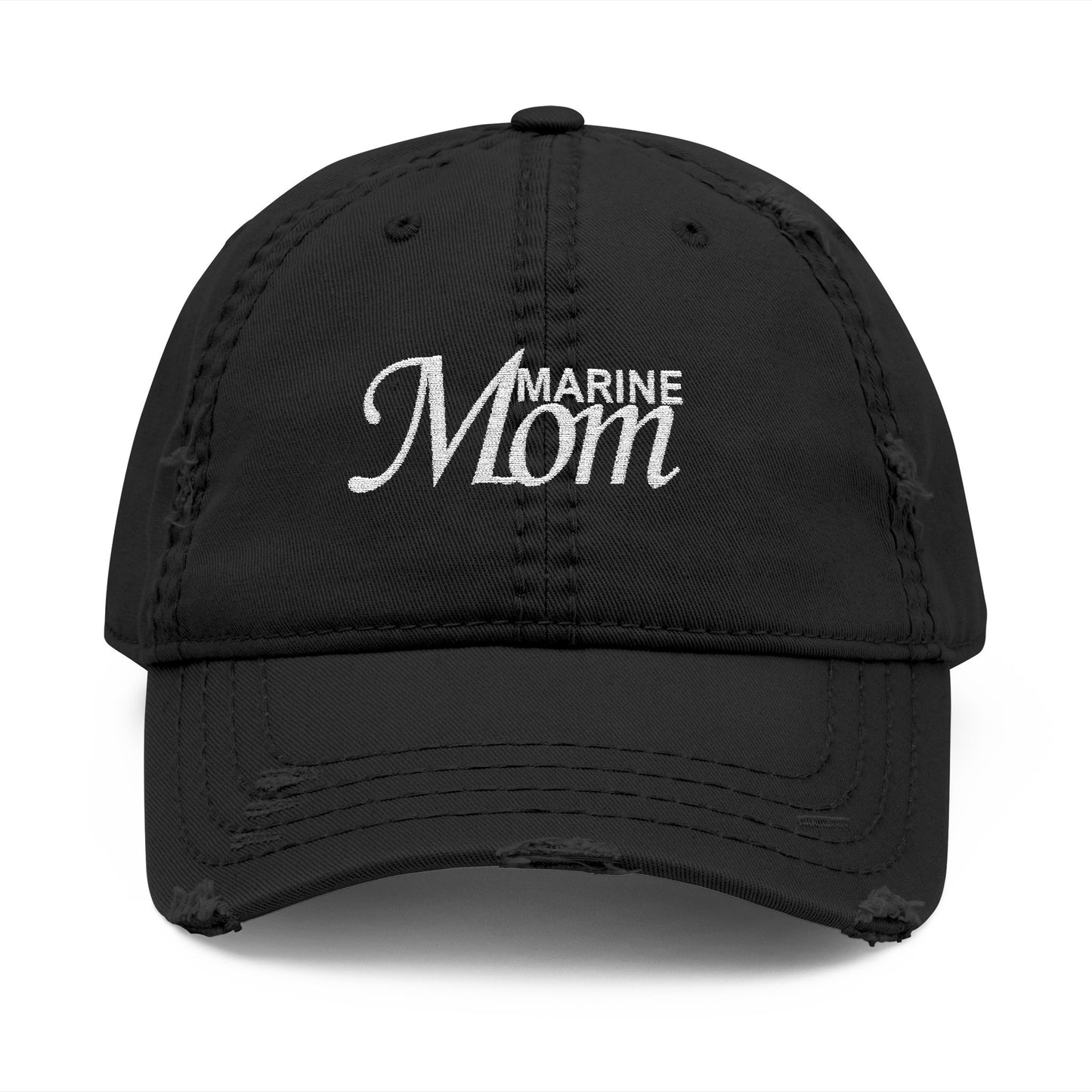Distressed Marine Mom Hat - Embroidered