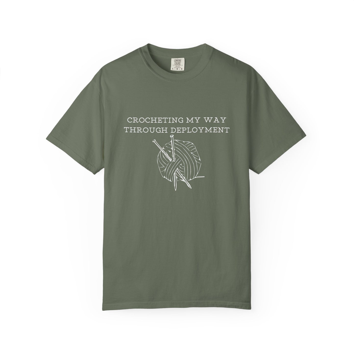 Crocheting My Way Through Deployment T-Shirt