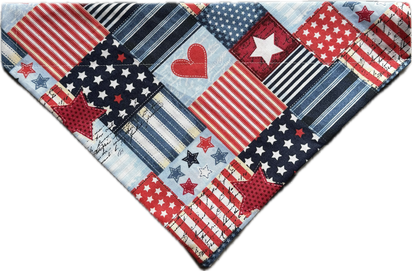 Patriotic Patch Theme Slip on Collar Bandana