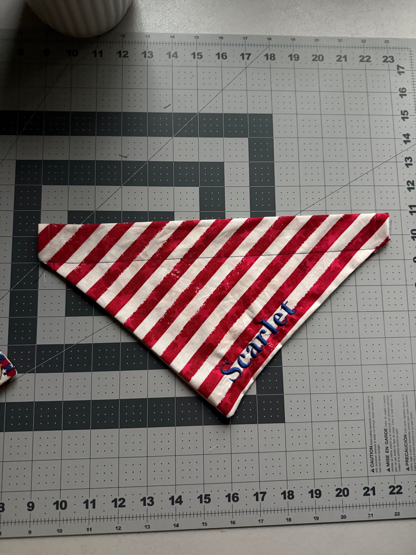 Red Stars and Stripes Slip on Collar Bandana