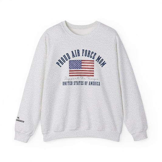 Proud Air Force Mom- Crewneck Sweatshirt- Personalized