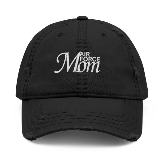 Distressed Air Force Mom Hat - Embroidered