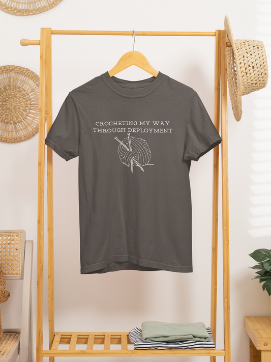 Crocheting My Way Through Deployment T-Shirt