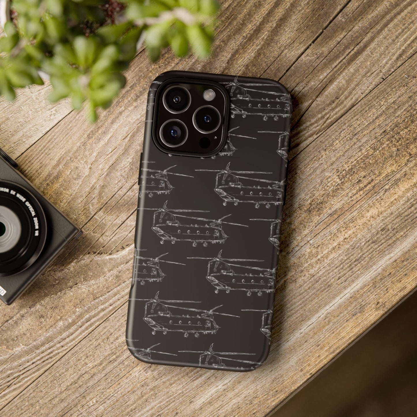Chinook Phone Case Black Background