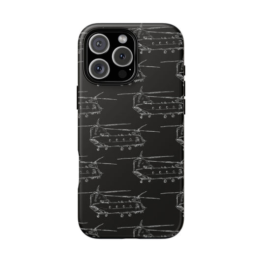 Chinook Phone Case Black Background
