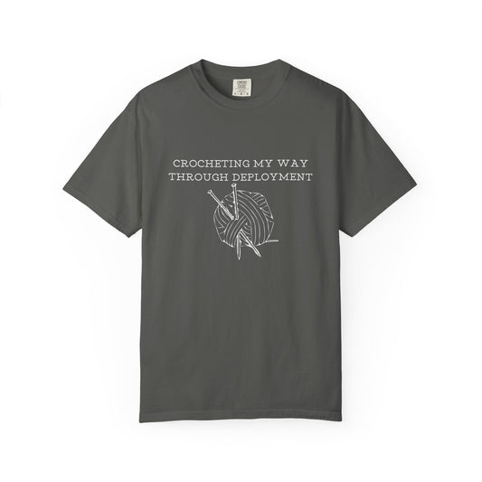 Crocheting My Way Through Deployment T-Shirt