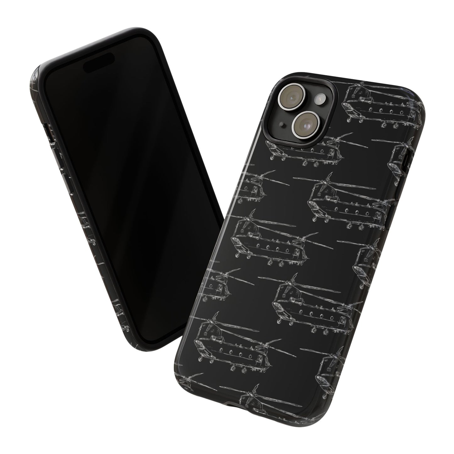 Chinook Phone Case Black Background