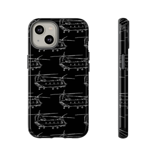 Chinook Phone Case Black Background