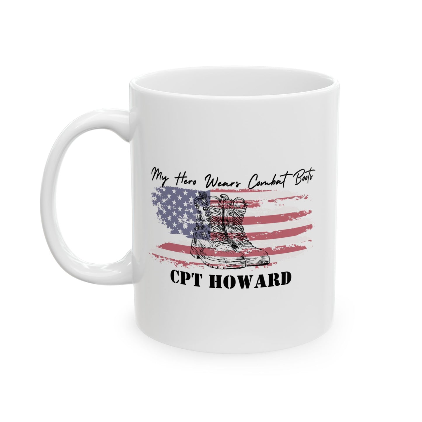 Personalized- My Hero Wears Combat Boots Mug
