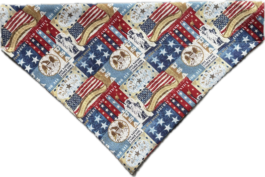 American Flag Theme Slip on Collar Bandana